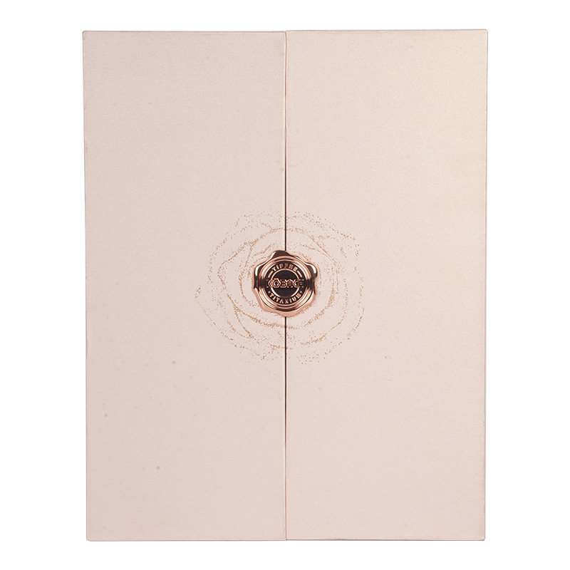 صندوق هدايا مغناطيسي قابل للطي باللون الوردي مع بطانة من الرغوة